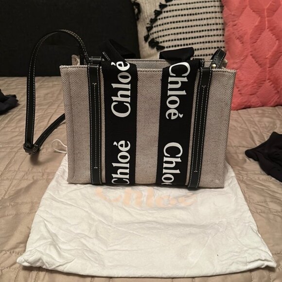 Chloe Small woody tote bag -black *never carried* - Picture 1 of 4